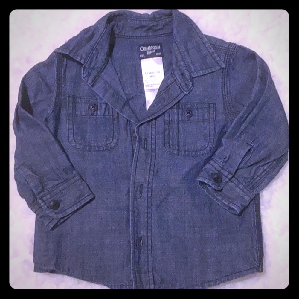 Denim button down